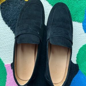 Quince Women's Black Suede Loafers